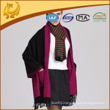 2015 Fashionable China Factory 100% Viscose Wholesale Women Chal Shawl With Pockets